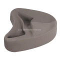 Grey Fabric Comfort Yoga Pouf Pillow Meditation Cushion